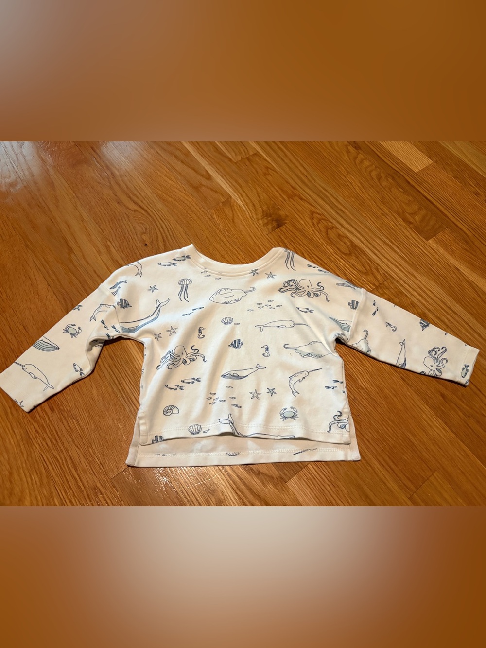 Pehr Drop Sleeve Sea Life Print Pullover 2T NWOT